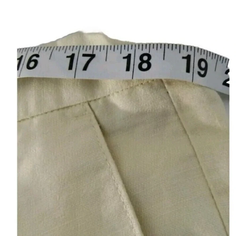 Club Room‎ Linen Cotton Shorts Pleated Cuffed Khaki Beige Mens Size 38